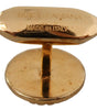Boutons de manchette élégants pour homme Dolce &amp; Gabbana en laiton plaqué or