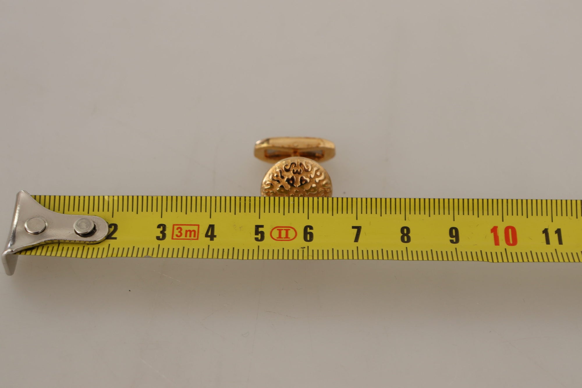 Boutons de manchette élégants pour homme Dolce &amp; Gabbana en laiton plaqué or