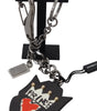 Porte-clés élégant Dolce &amp; Gabbana en argent et noir