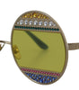 Dolce & Gabbana Gold Oval Metal Crystals Shades DG2209B Sunglasses