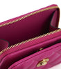 Versace Elegant Purple Quilted Leather Wallet