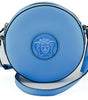Versace Chic Blue Leather Round Shoulder Bag