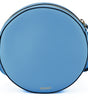 Versace Chic Blue Leather Round Shoulder Bag