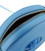 Versace Chic Blue Leather Round Shoulder Bag
