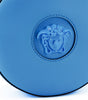 Versace Chic Blue Leather Round Shoulder Bag