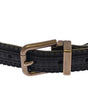 Dolce & Gabbana Blue Leather Logo Belt