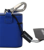 Dolce & Gabbana Blue Leather Silver Metal Logo Airpods Case