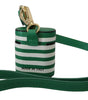 Dolce & Gabbana Green Leather Strap Gold Metal Logo Airpods Case