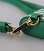 Dolce & Gabbana Green Leather Strap Gold Metal Logo Airpods Case