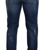 Dolce & Gabbana Blue Cotton Tattered Men Denim Jeans