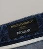 Dolce & Gabbana Blue Cotton Tattered Men Denim Jeans