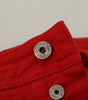 Dolce & Gabbana Red Cotton Straight Fit Men Denim Jeans