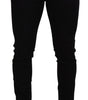 Dolce & Gabbana Black Cotton DG Crown Men Denim Jeans