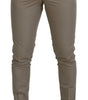 Dolce & Gabbana Beige Cotton Slim Fit Men Pants