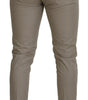 Dolce & Gabbana Beige Cotton Slim Fit Men Pants