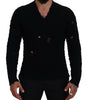Dolce &amp; Gabbana Elegant Black Wool-Blend V-Neck Sweater