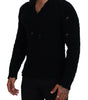 Dolce &amp; Gabbana Elegant Black Wool-Blend V-Neck Sweater