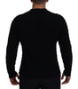 Dolce &amp; Gabbana Elegant Black Wool-Blend V-Neck Sweater