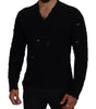 Dolce &amp; Gabbana Elegant Black Wool-Blend V-Neck Sweater