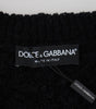 Dolce &amp; Gabbana Elegant Black Wool-Blend V-Neck Sweater