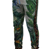 Dolce & Gabbana White Floral Printed Men Jogger Pants