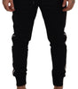 Dolce & Gabbana Black DG Print Mens Jogger Pants