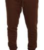 Dolce & Gabbana Brown Cashmere Men Drawstring Jogger Pants