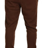 Dolce & Gabbana Brown Cashmere Men Drawstring Jogger Pants