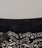 Dolce & Gabbana Black Silk Bandana Print Pants
