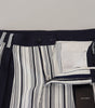Dolce & Gabbana White Cotton Striped Cropped Pants