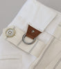 Dolce & Gabbana White Cotton Striped Formal Pants