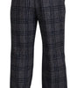 Dolce & Gabbana Gray Checkered Mid Waist Men Pants