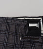 Dolce & Gabbana Gray Checkered Mid Waist Men Pants