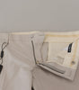 Dolce & Gabbana Off White Silk Mid Waist Chino Pants