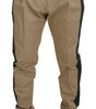 Dolce & Gabbana Brown Black Cotton Chino Men Pants