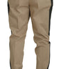 Dolce & Gabbana Brown Black Cotton Chino Men Pants