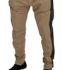Dolce & Gabbana Brown Black Cotton Chino Men Pants