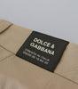 Dolce & Gabbana Brown Black Cotton Chino Men Pants