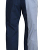 Dolce & Gabbana Blue Cotton Straight Fit Pants