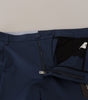 Dolce & Gabbana Blue Cotton Straight Fit Pants