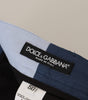 Dolce & Gabbana Blue Cotton Straight Fit Pants