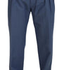 Dolce & Gabbana Blue Linen Chino Men Formal Pants