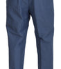 Dolce & Gabbana Blue Linen Chino Men Formal Pants
