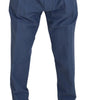 Dolce & Gabbana Blue Linen Chino Men Formal Pants
