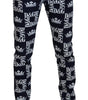 Dolce & Gabbana Blue Cotton DG Crown Skinny Denim Jeans
