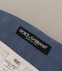 Dolce & Gabbana Blue Linen Chino Formal Pants