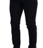 Dolce & Gabbana Black Wool Slim Formal Pants