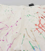 Dolce & Gabbana White Cotton Color Splash Print Denim Pants