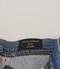 Dolce & Gabbana Blue Cotton Color Splash Print Denim Jeans