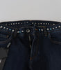 Dolce & Gabbana Blue Cotton Studded Low Waist Denim Jeans